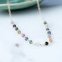 Dainty Tourmaline Chain Necklace, thumbnail 4 of 12