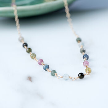 Dainty Tourmaline Chain Necklace, 4 of 12