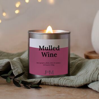 Mulled Wine Wood Wick Candle For Autumn, 5 of 7