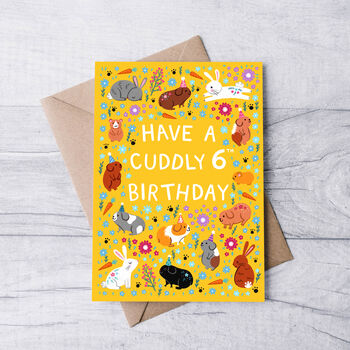 Any Age Pet Birthday Card, Girls Age Birthday Card, 7 of 8