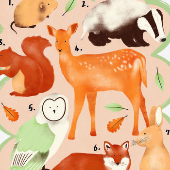 'Into The Woods' Children's Nursery Print, 2 of 2