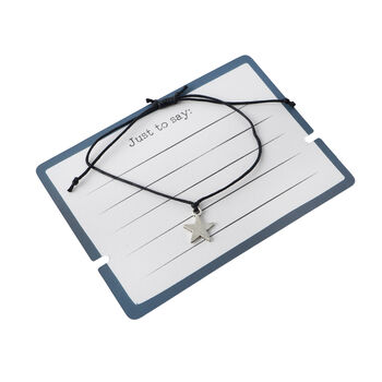 Just Smile 'Reach For The Stars' Wish Bracelet On Backing Card | Perfect Gift | Sentiment Gift, 2 of 3
