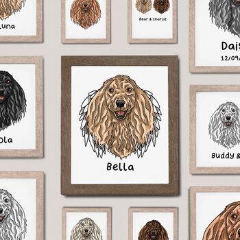 Personalised Afghan Hound Portrait Print For Dog Owner, 3 of 10