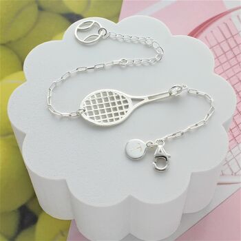 Tennis And Ball Personalised Bracelet, 2 of 3