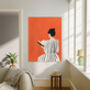 Female Painting Book Reading Art Print, thumbnail 2 of 4