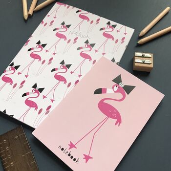 Flamingo A5 Notebook Or Notebook Set, 7 of 12