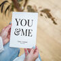 You + Me Wedding Date Card, thumbnail 3 of 3