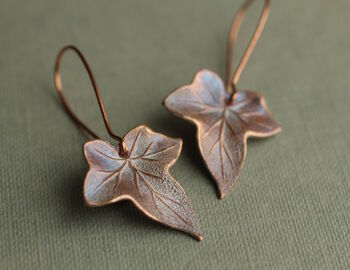 Opal Ivy Leaf Earrings, 3 of 5