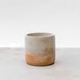 Handmade Eco Plant Pot | Peachy Pink And Off White, thumbnail 6 of 6