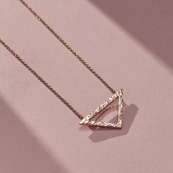 Textured Triangle Necklace, 5 of 9