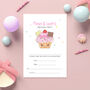 10 Strawberry Star Cupcake Party Invitations, thumbnail 2 of 3