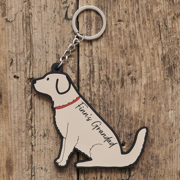 Golden Retriever Key Ring Personalisation Available, 2 of 4