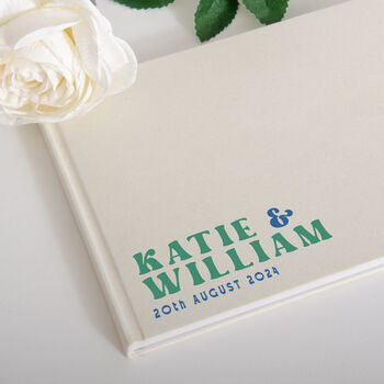 Personalised Linen Guest Book, 5 of 6