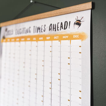'Exciting Times Ahead' 2023 Bumblebee Wall Planner, 2 of 4