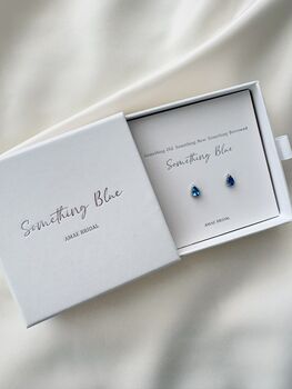 Something Blue Sterling Silver Earrings With Gift Box, 4 of 4