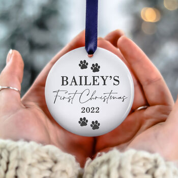 Puppy's Dogs 1st First Christmas Personalised Bauble, 7 of 10