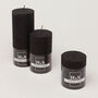 G Decor Adelle Obsidian Matte Signature Waxwork Pillar Candle In Deep Black, thumbnail 2 of 5