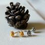 Baby Pine Cone Earrings Gold/Silver, thumbnail 4 of 11