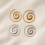 Spiral Swirl Statement Earrings, thumbnail 3 of 5