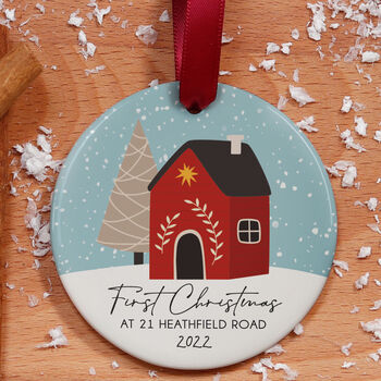 Personalised First Christmas In New Home Bauble Gift, 11 of 11