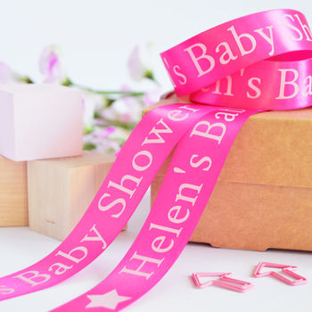 New Baby 25mm Personalised Printed Ribbon, 3 of 9