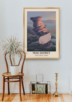 Peak District National Park Travel Poster Art Print, 5 of 8