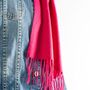 Hot Pink Cashmere Personalised Scarf Gift, thumbnail 4 of 12