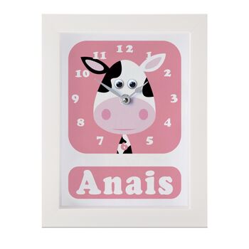 Personalised Childrens Cow Clock, 10 of 10