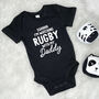 Watching Sport With Daddy Personalised Sports Babygrow, thumbnail 6 of 11