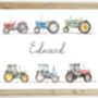 Personalised Children's Tractor Name Print, thumbnail 2 of 3