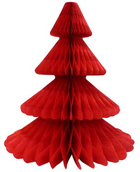 Red Honeycomb Paper Christmas Tree, 2 of 3