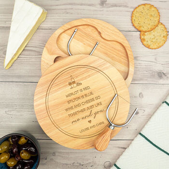 Personalised Poem Wooden Cheese Board For Valentine’s Day, 5 of 6