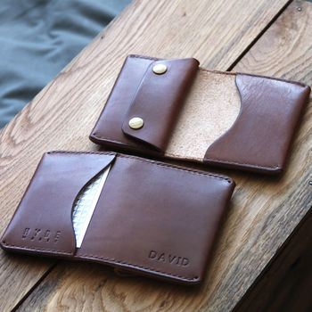 Personalised Leather Wallet With Coin Pouch, 5 of 9