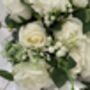 The Charlotte, White Rose And Sage Green Bridal Bouquet, thumbnail 4 of 12