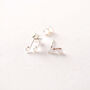 Music Note Stud Earrings Sterling Silver, thumbnail 1 of 7