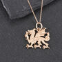 Solid 9ct Rose Gold Welsh Dragon Pendant,Necklace, thumbnail 1 of 3