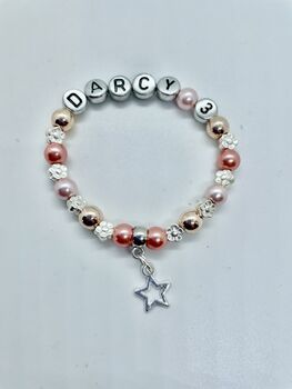 Personalised Heart Or Star Charm Bracelet, 11 of 12