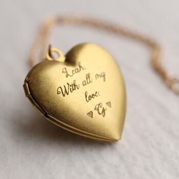 Lily Of The Valley Personalized Heart Locket Necklace, 6 of 9