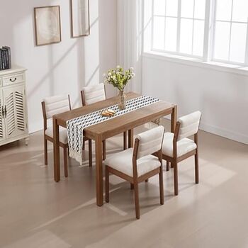 Set Of Two Linen Dining Chairs For Living Room, 3 of 7