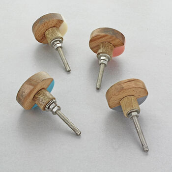 Three Tone Wood, Resin And Gold Handles And Knobs, 2 of 6