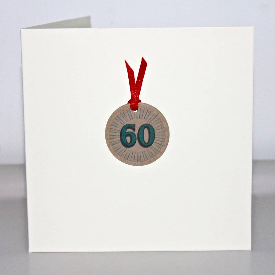 handmade 60th birthday card by chapel cards | notonthehighstreet.com