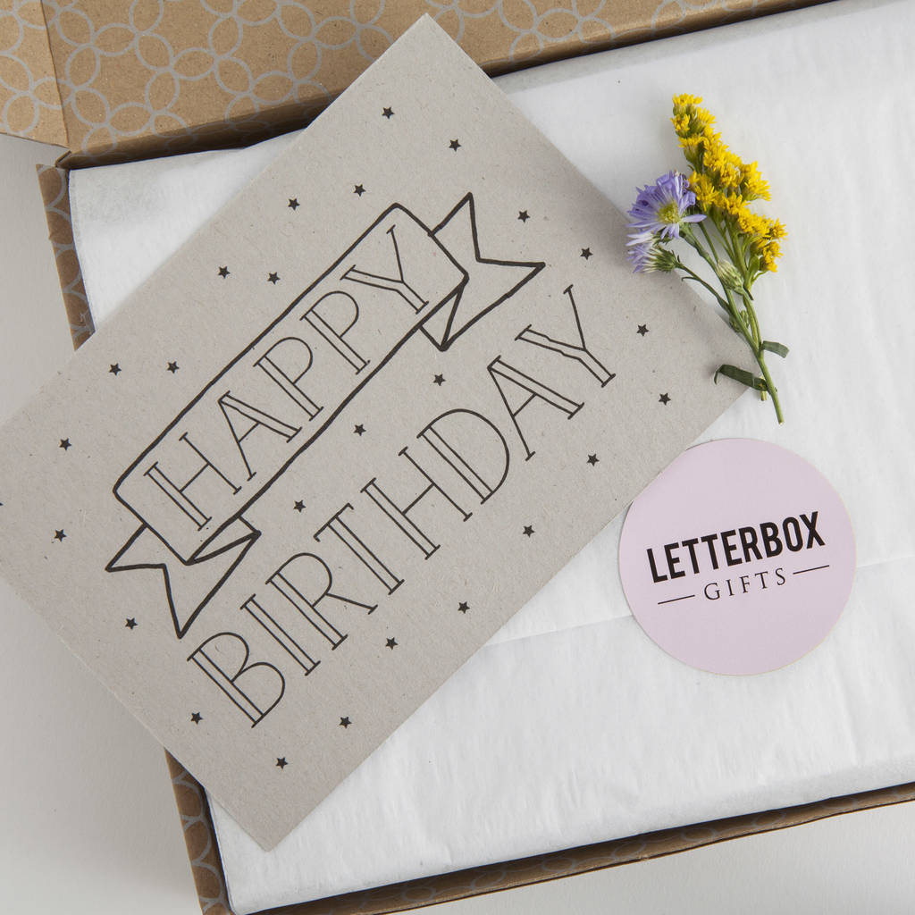 'the birthday box' letterbox gift set by letterbox gifts