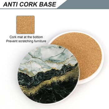 Pack Of Four Ceramic Marble Design Coasters, 3 of 4