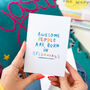 'Awesome People Are Born In' Birthday Card, thumbnail 12 of 12