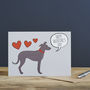 Lurcher Valentine's Day Card, thumbnail 2 of 2