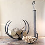 Fathers Day Forged Iron Log Store 'Long Horn' Design, thumbnail 2 of 12