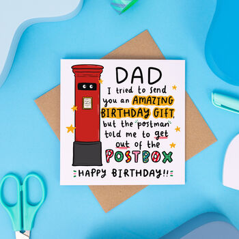 Dad Funny Postbox Birthday Card, 2 of 2