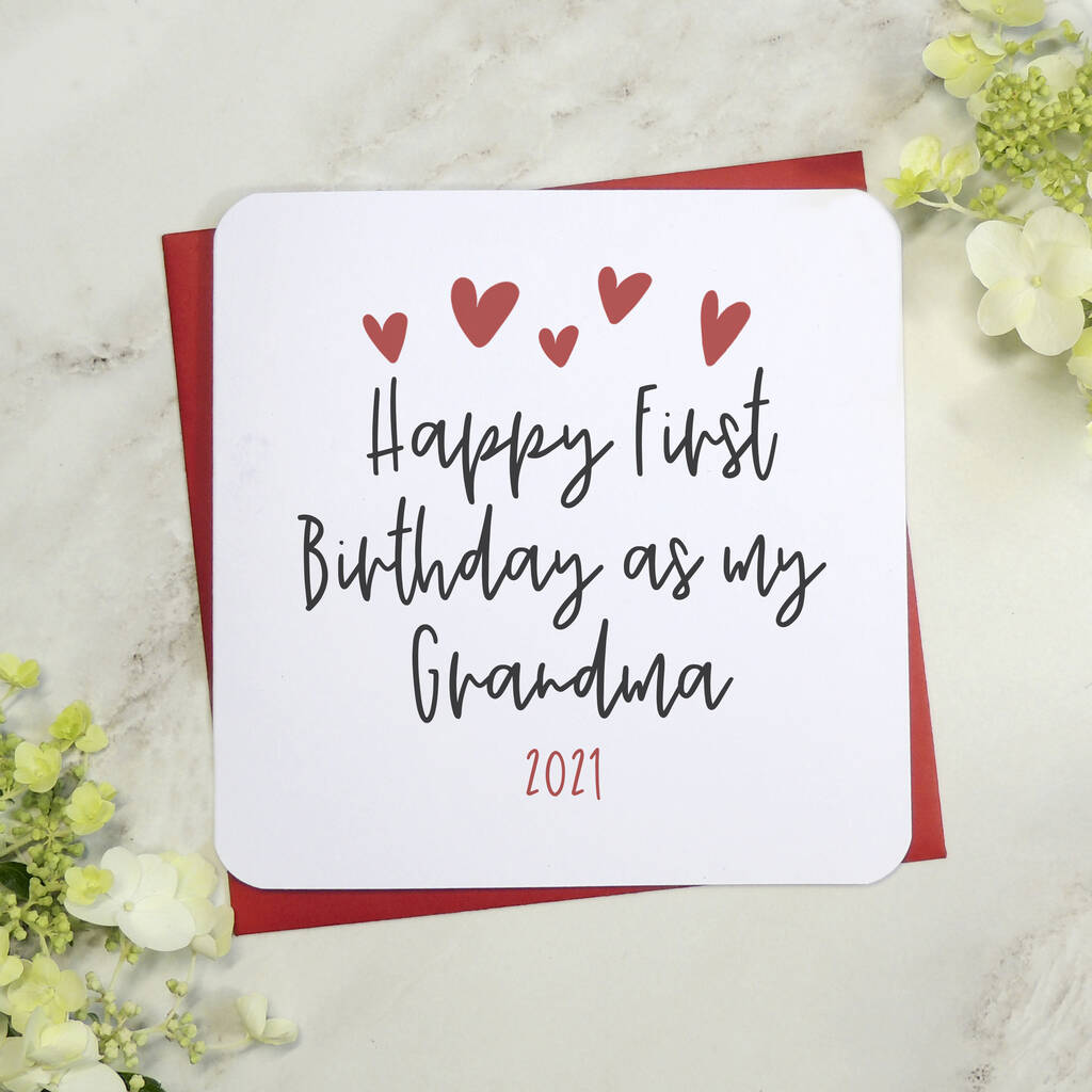 Happy 1st Birthday As My Grandmother Personalised Card By Parsy Card Co Notonthehighstreet Com