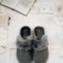 Grey Sheepskin Slippers By Onaie, thumbnail 4 of 5