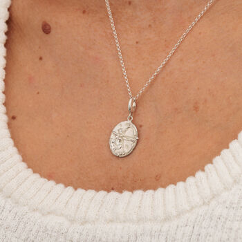 Engraved Silver Sagittarius Zodiac Necklace, 3 of 9